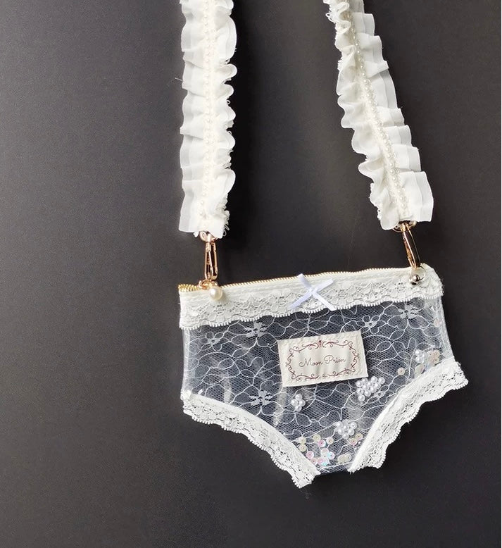 Glitter Transparent Panty Shoulder Pouch