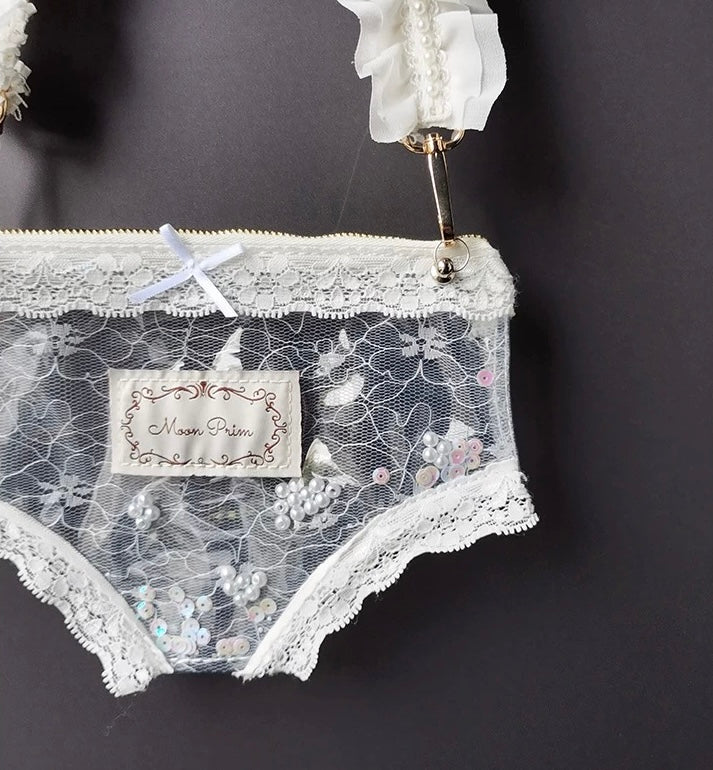 Glitter Transparent Panty Shoulder Pouch