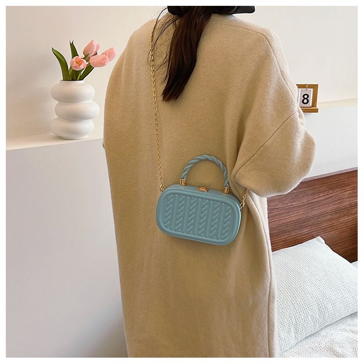 Oval-shaped Crossbody Shoulder Bag