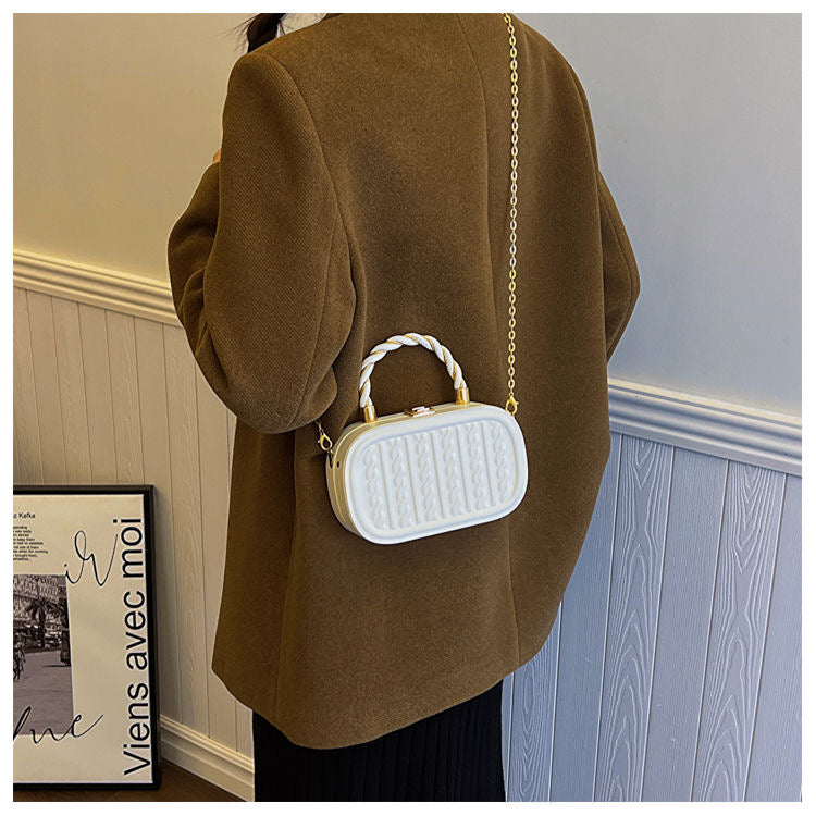 Oval-shaped Crossbody Shoulder Bag