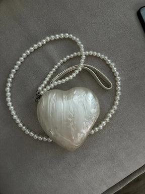 Acrylic Heart Shaped Design Clutch