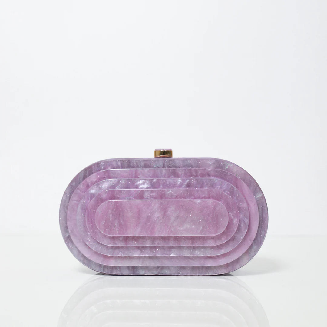 Lilac Acrylic Party Clutch