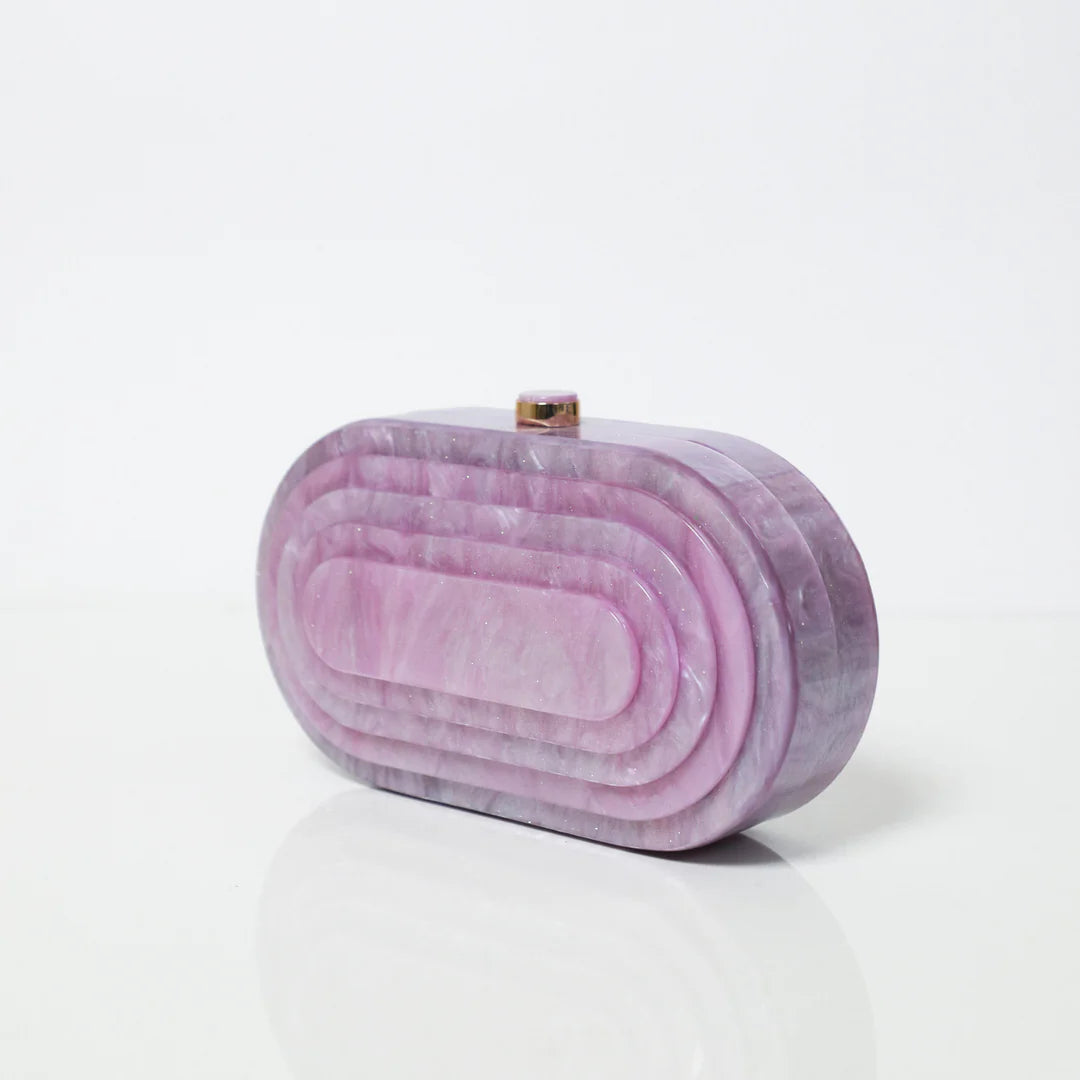 Lilac Acrylic Party Clutch