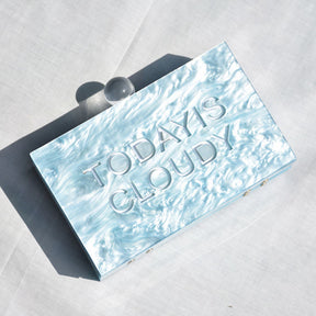 Blue Cloud Pattern Design Acrylic Clutch