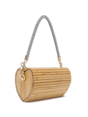 Heart Shaped Bamboo Shoulder Bag